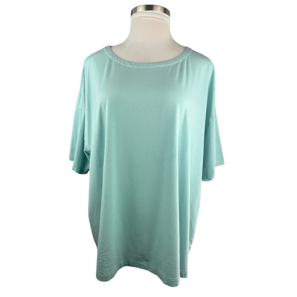 ✨2/$20 J. Jill Luxe Supima Elbow Sleeve Tee Short Sleeve Top Womens Plus Size 4X - Picture 12 of 12